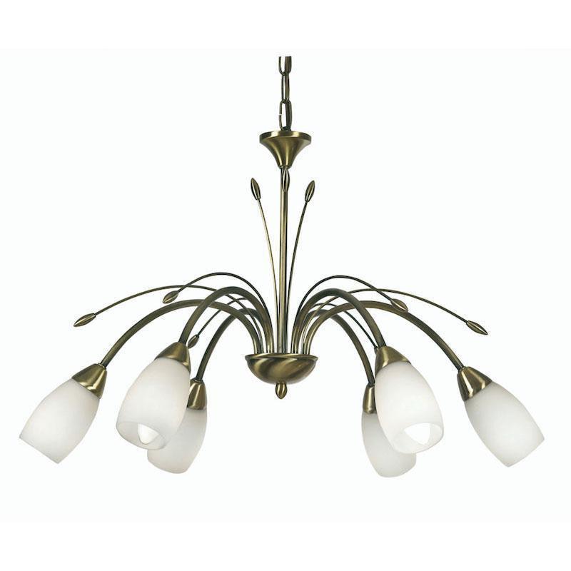 antwerp 6 light antique brass pendant ceiling light 4316 6 ab Living Room Image