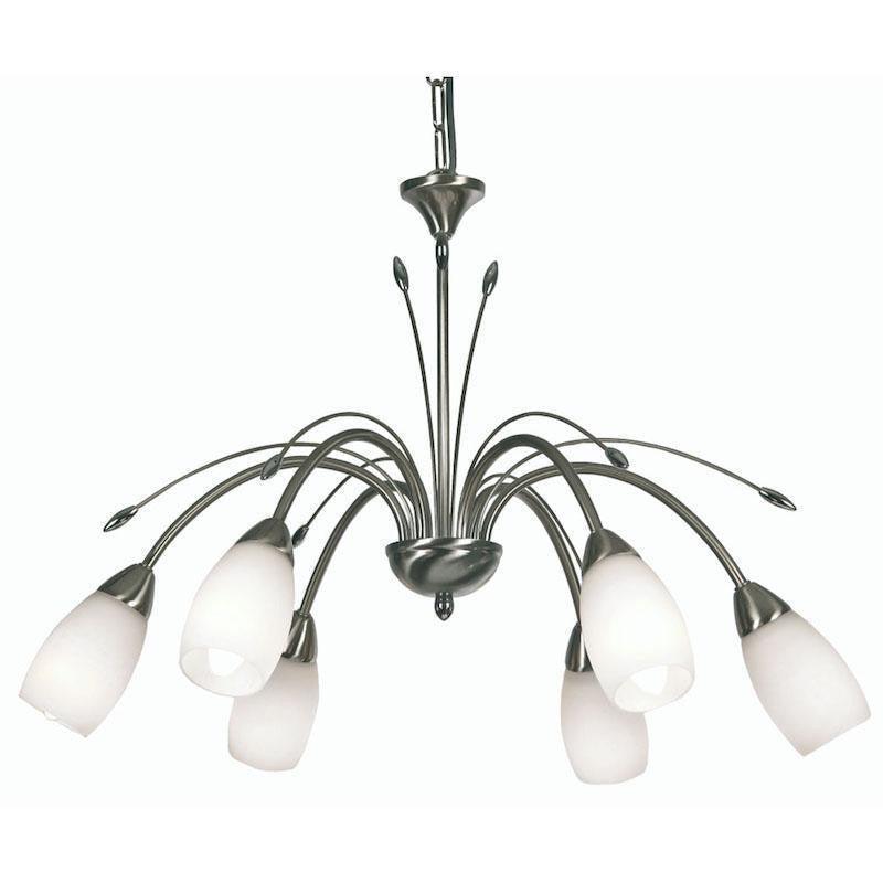 antwerp 6 light antique chrome pendant ceiling light 4316 6 ac Living Room Image