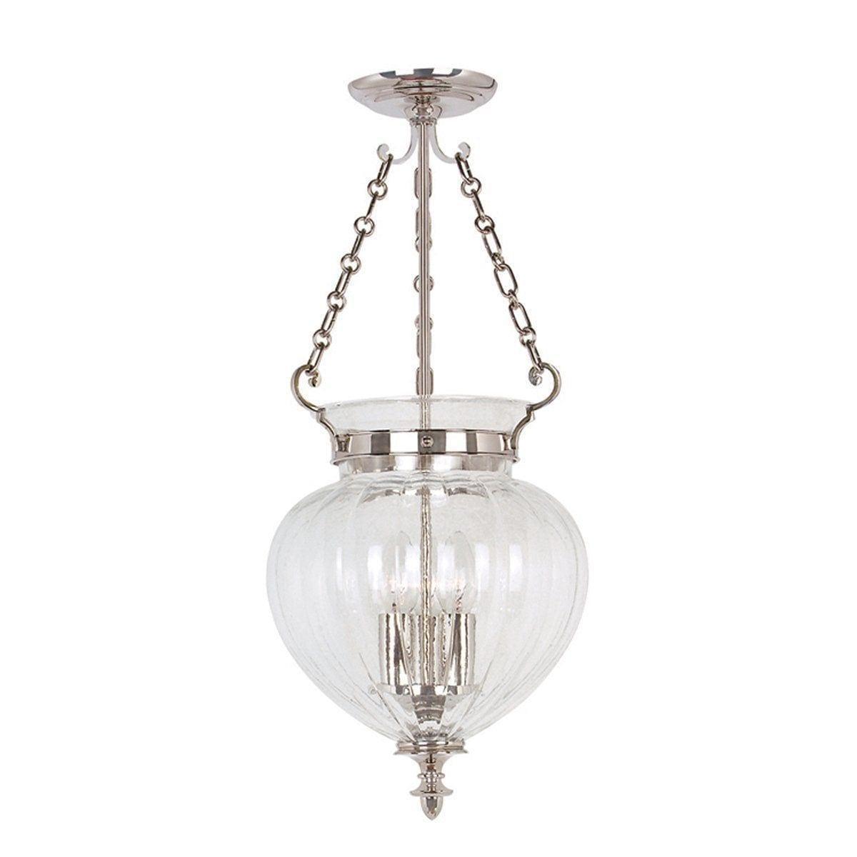 Traditional Ceiling Pendant Lights - Elstead Finsbury Park 3lt Medium Lantern Ceiling Light FP/P/M POL NCKL