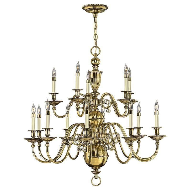 Traditional Ceiling Pendant Lights - Hinkley Cambridge 15It Chandelier Ceiling Light HK/CAMBRIDGE15