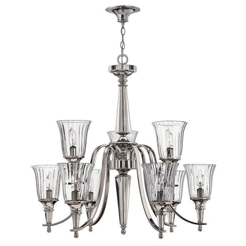 Traditional Ceiling Pendant Lights - Hinkley Chandon 9It Chandelier Ceiling Light HK/CHANDON9