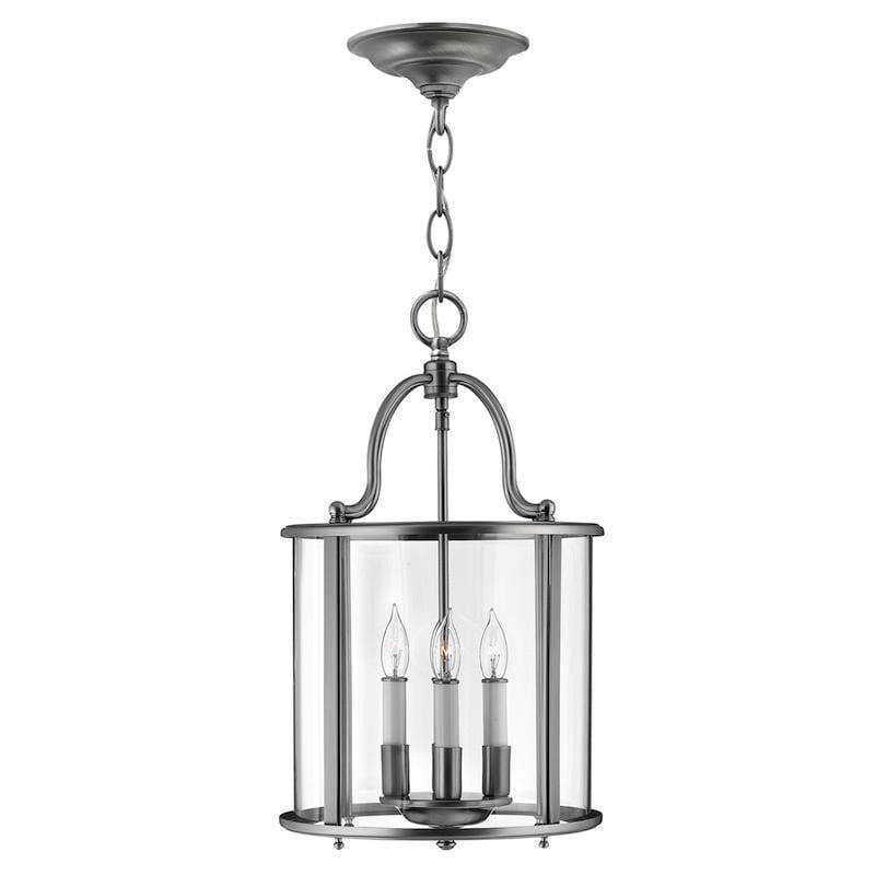 Traditional Ceiling Pendant Lights - Hinkley Gentry Pewter Medium Pendant Ceiling Light HK/GENTRY/P/M PW