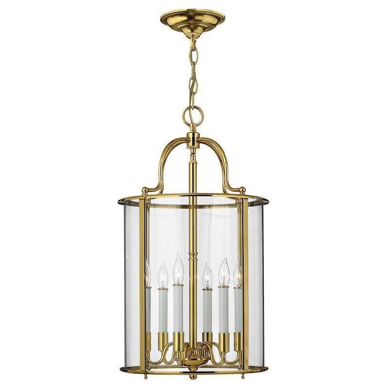 Traditional Ceiling Pendant Lights - Hinkley Gentry Polished Brass Large Pendant Ceiling Light HK/GENTRY/P/L PB