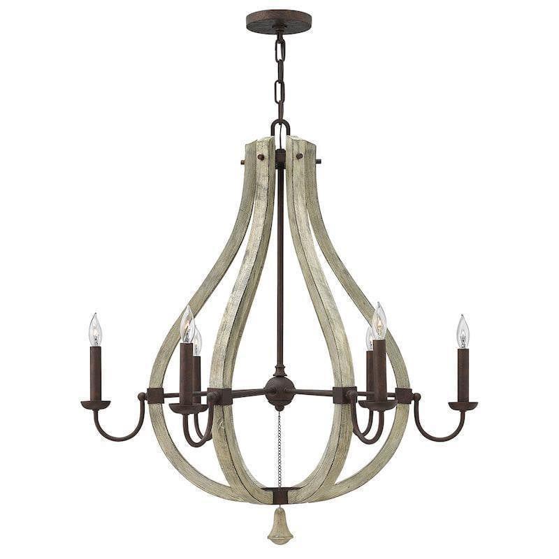 Traditional Ceiling Pendant Lights - Hinkley Middlefield 6lt Chandelier Ceiling Light HK/MIDDLEFIELD6
