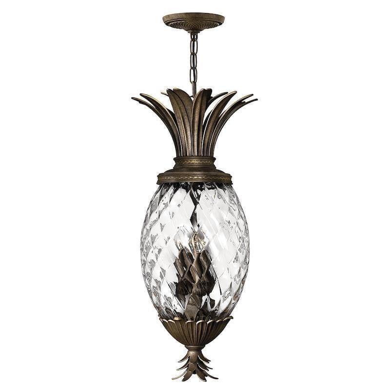 Traditional Ceiling Pendant Lights - Hinkley Plantation Pearl Bronze 4lt Pendant Ceiling Light HK/PLANT4/P PZ
