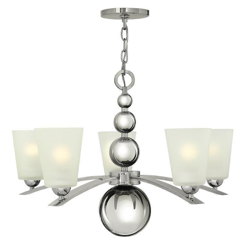 Traditional Ceiling Pendant Lights - Hinkley Zelda 5lt Chandelier HK/ZELDA5 PN