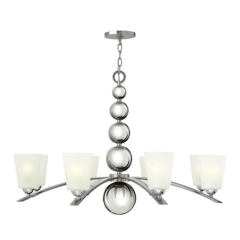 Traditional Ceiling Pendant Lights - Hinkley Zelda 8lt Chandelier HK/ZELDA8 PN