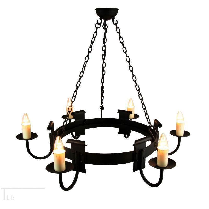 Traditional Ceiling Pendant Lights - Kansa Chaucer 6 Arm Pendant Ceiling Light CHAUCER29