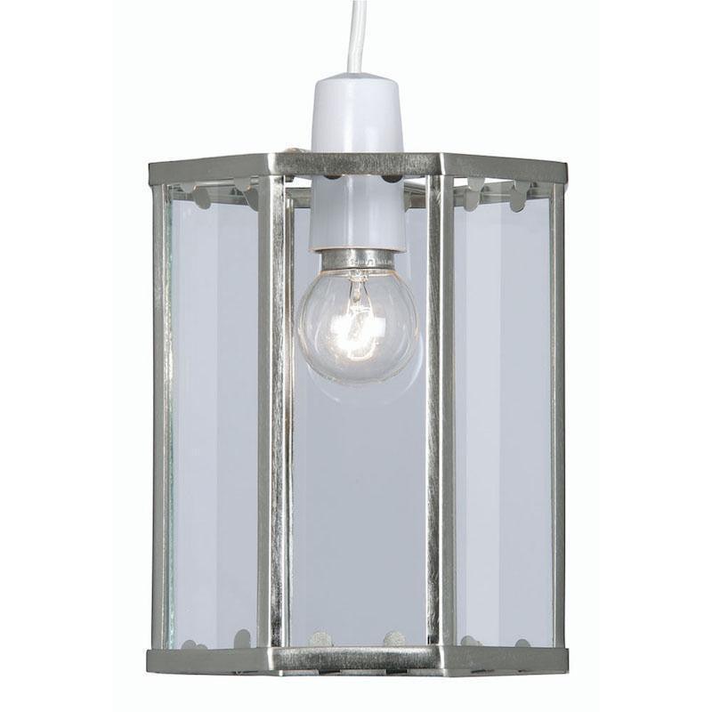 Traditional Ceiling Pendant Lights - Ne Lantern Antique Chrome Pendant Ceiling Light 733 AC