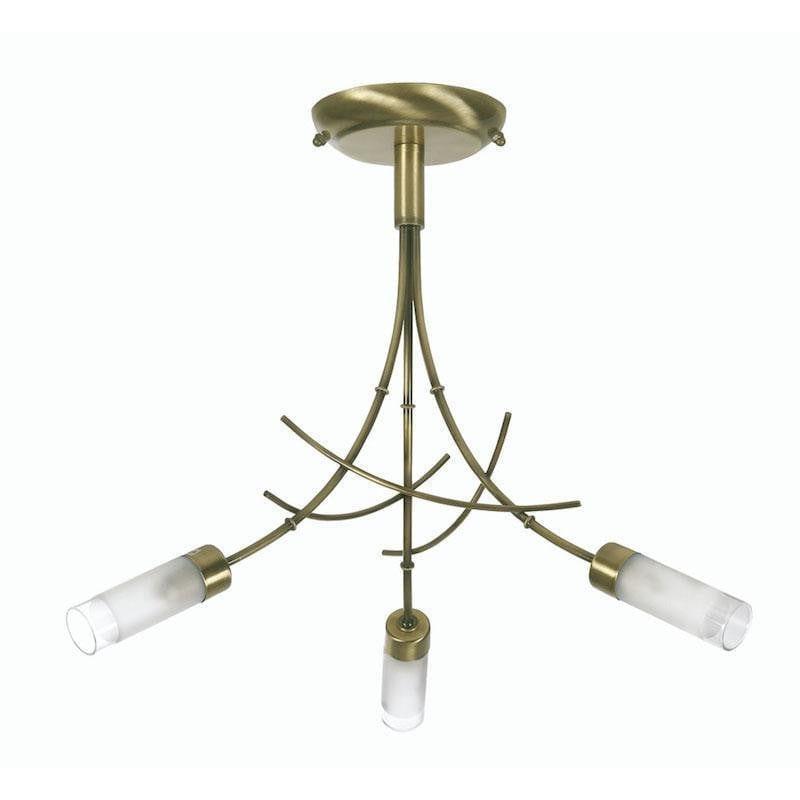 Traditional Ceiling Pendant Lights - Oslo 3 Light Antique Brass Pendant Ceiling Light 2283/3 AB