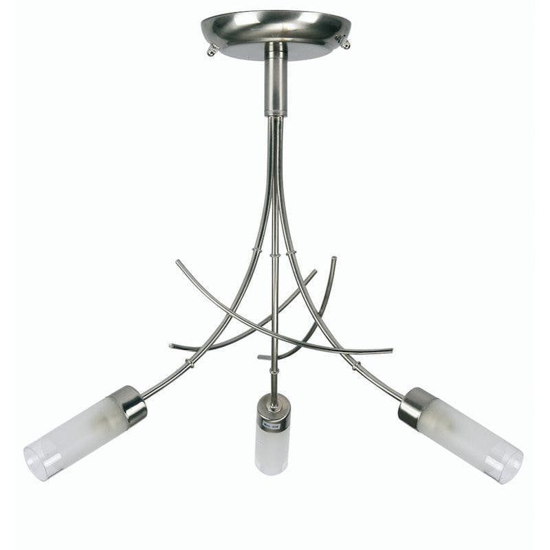 Traditional Ceiling Pendant Lights - Oslo 3 Light Antique Chrome Pendant Ceiling Light 2283/3 AC