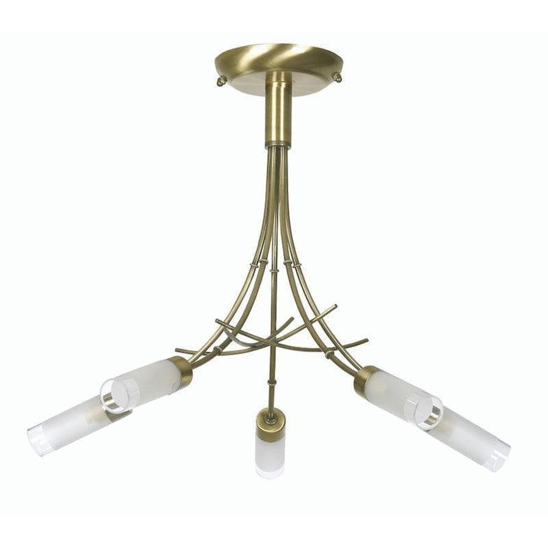 Traditional Ceiling Pendant Lights - Oslo 5 Light Antique Brass Pendant Ceiling Light 2283/5 AB