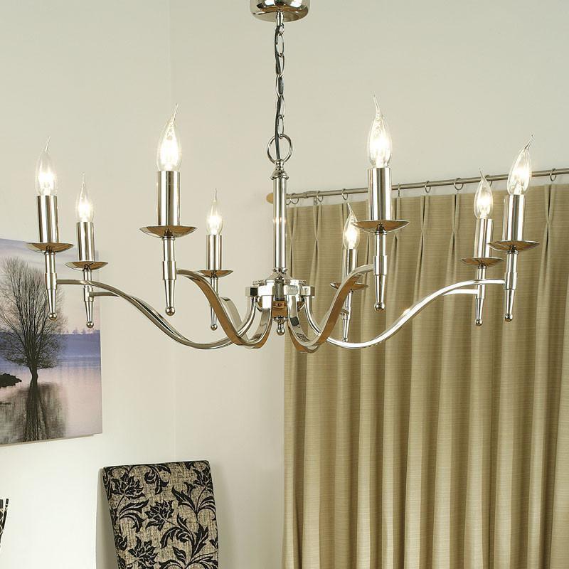 Stanford 8 Light Polished Nickel Finish Chandelier CA1P8N