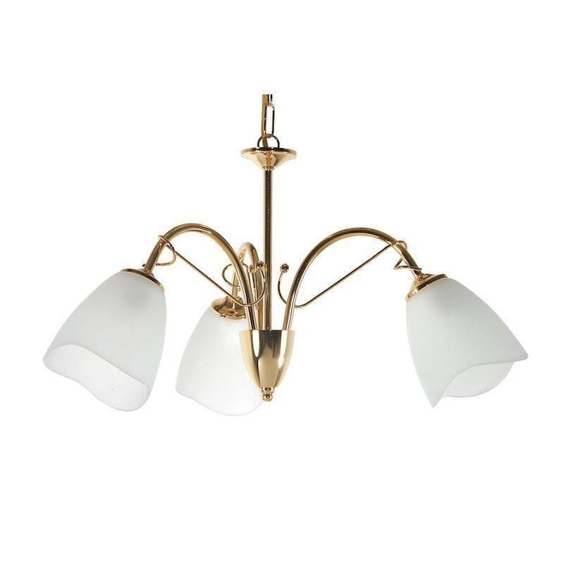Traditional Ceiling Pendant Lights - Turin 3 Light Brass Plate Pendant Ceiling Light 4106/3 BP