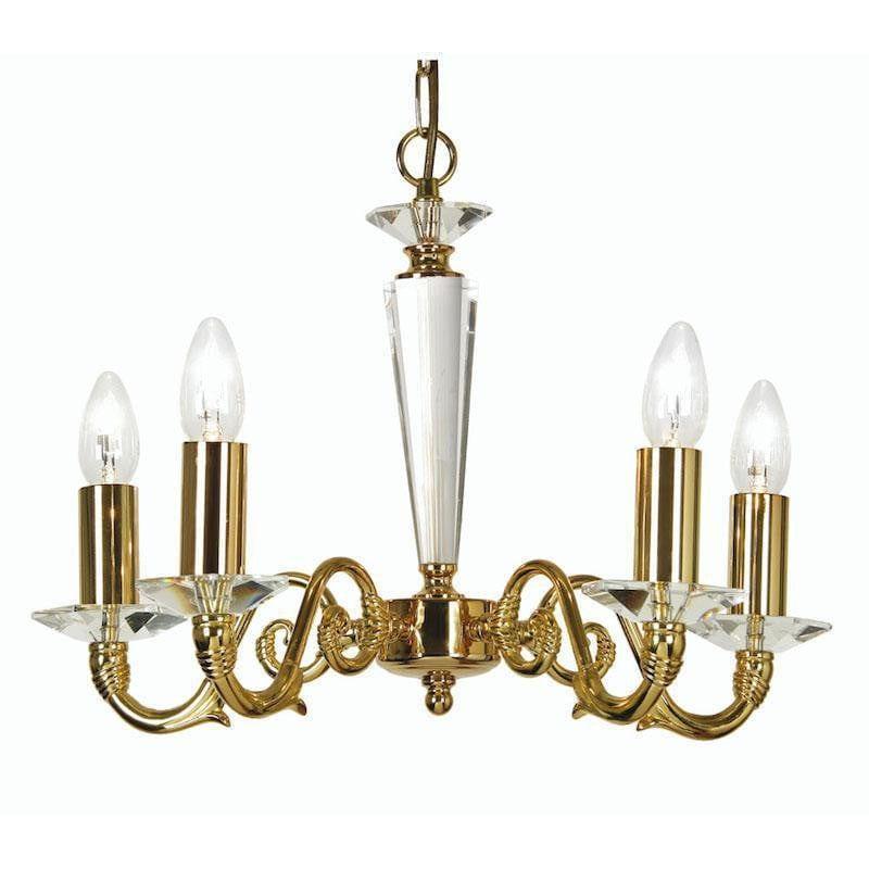 Traditional Ceiling Pendant Lights - Wren 5 Light Gold Plate Pendant Ceiling Light 7532/5 GO