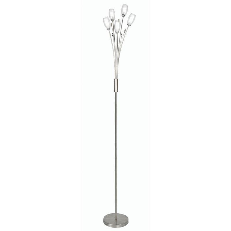 Pandora 5 Light Antique Chrome Floor Lamp by Oaks Lighting 1