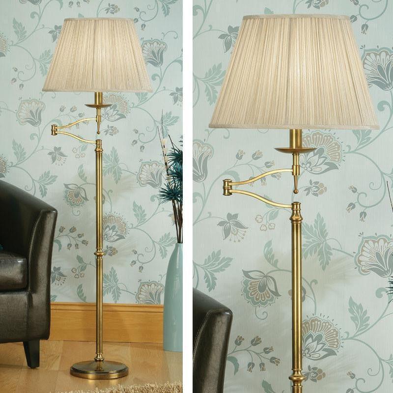 Traditional Floor Lamps - Stanford Antique Brass Floor Lamp 63621