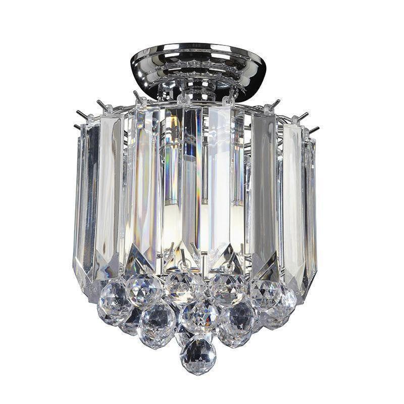 Traditional Flush And Semi Flush Ceiling Lights - Fargo Chrome Plate & Clear Acrylic 2LT Flush FARGO-CH