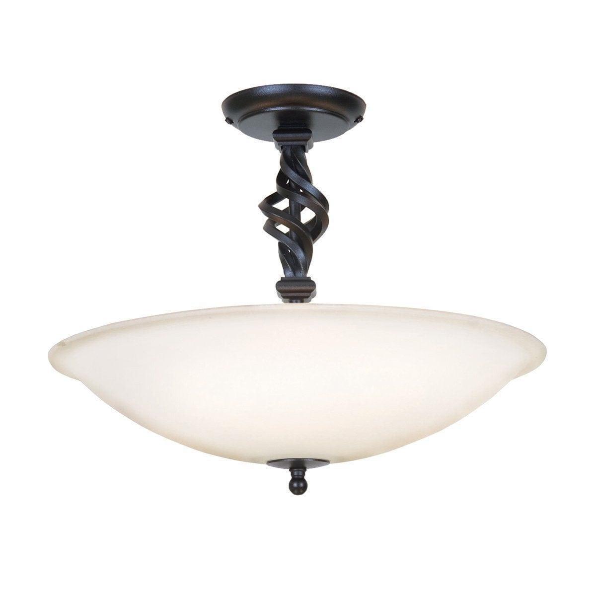 Traditional Flush & Semi Flush Ceiling Lights - Elstead Pembroke Black Semi-Flush Ceiling Light PB/SF/A BLACK