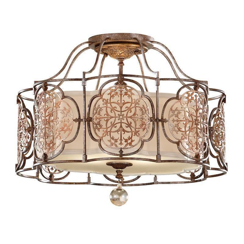 Traditional Flush & Semi Flush Ceiling Lights - Feiss Marcella Semi-Flush Mount Celing Light FE/MARCELLA/SF