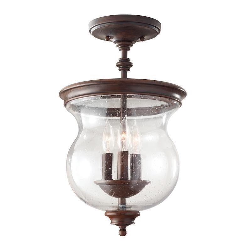 Traditional Flush & Semi Flush Ceiling Lights - Feiss Pickering Semi-Flush/Duo-Mount Ceiling Light FE/PICKERINGL/SF