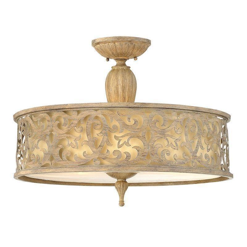 Traditional Flush & Semi Flush Ceiling Lights - Hinkley Carabel Large Semi-Flush Ceiling Light HK/CARABEL/SF/L