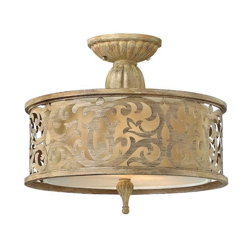 Traditional Flush & Semi Flush Ceiling Lights - Hinkley Carabel Small Semi-Flush Ceiling Light HK/CARABEL/SF/S