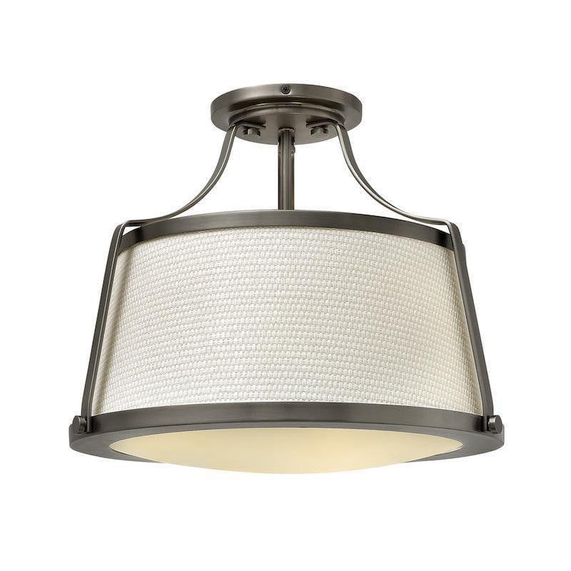Traditional Flush & Semi Flush Ceiling Lights - Hinkley Charlotte Semi-Flush Ceiling Light HK/CHARLOT/SF AN