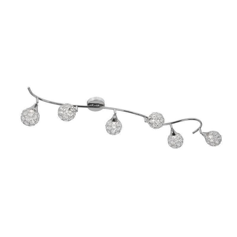 Traditional Flush & Semi Flush Ceiling Lights - Lana 6 Light Chrome Flush Ceiling Light 2184/6 CH