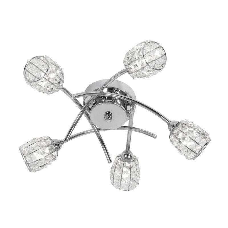 Traditional Flush & Semi Flush Ceiling Lights - Naira 5 Light Chrome Flush Ceiling Light 5157/5 CH