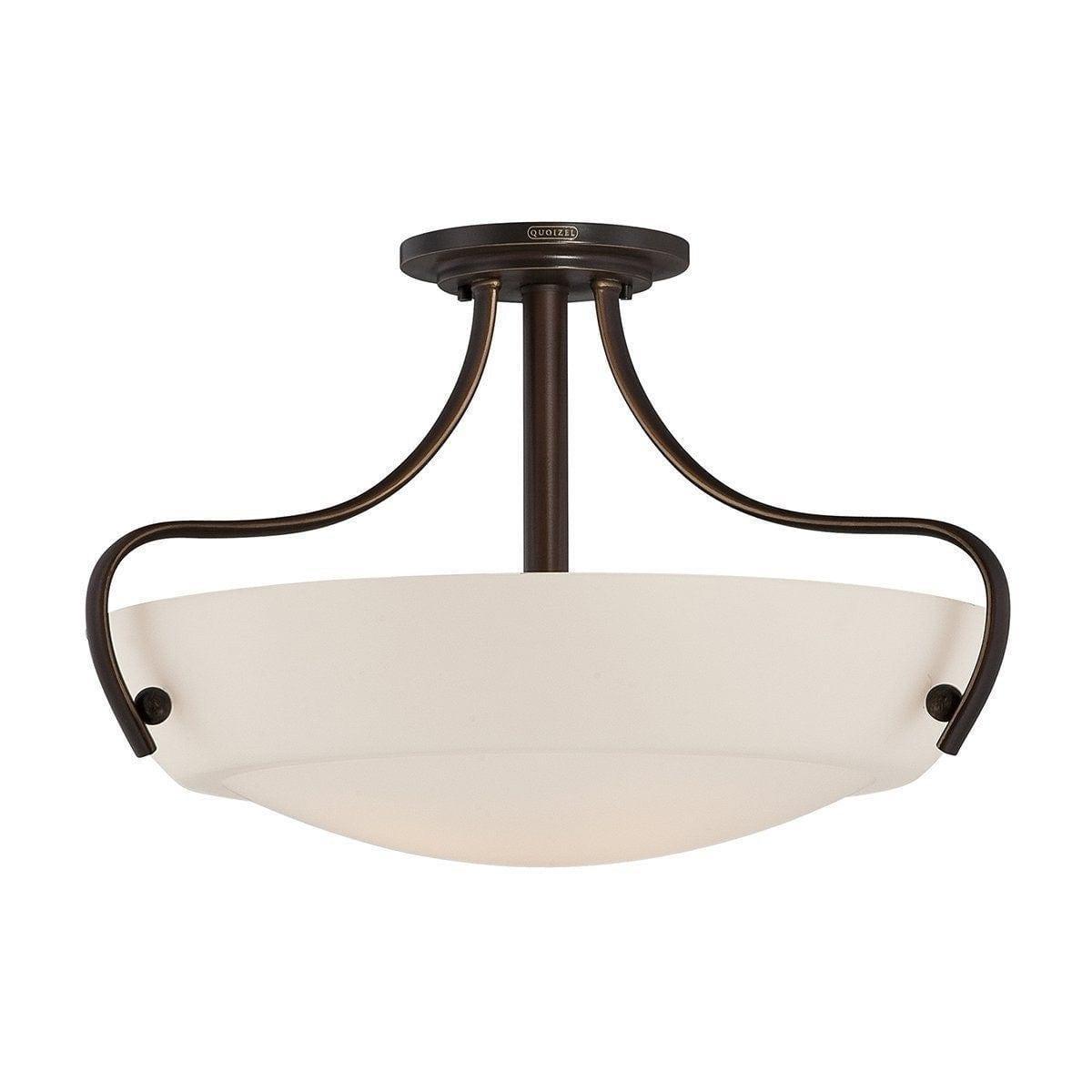 Traditional Flush & Semi Flush Ceiling Lights - Quoizel Chantilly 3lt Semi-Flush Mount Ceiling Light QZ/CHANTILLY/SF3