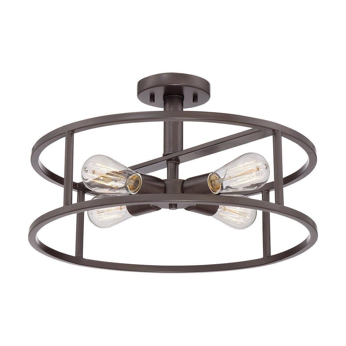 Traditional Flush & Semi Flush Ceiling Lights - Quoizel New Harbor & Marine Island Semi-Flush Ceiling Light QZ/NEWHARBOR/SF