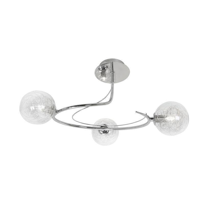Traditional Flush & Semi Flush Ceiling Lights - Tabia 3 Light Chrome Flush Ceiling Light 1515/3 CH