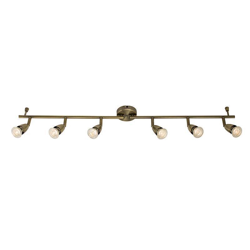 amalfi antique brass finish 6 light spotlightby saxby lighting