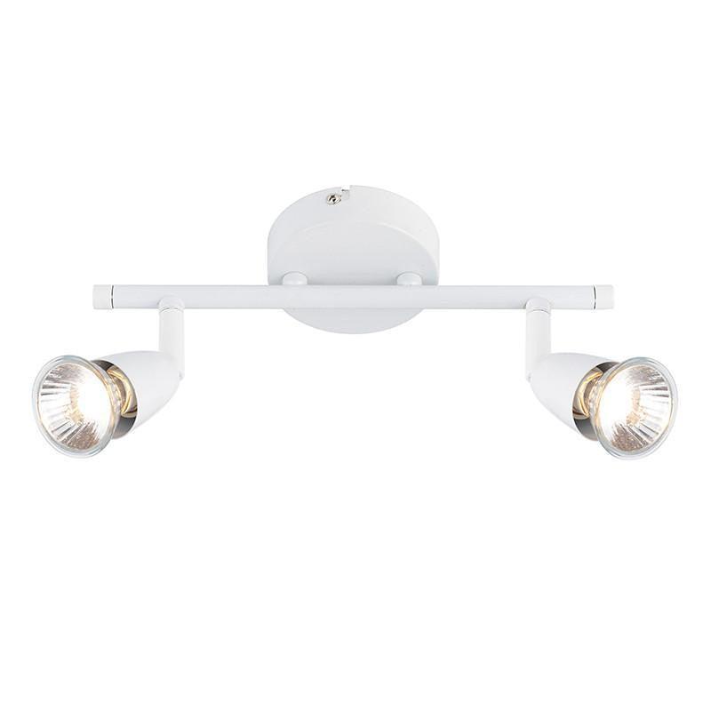 amalfi gloss white finish 2 light spotlightby saxby lighting