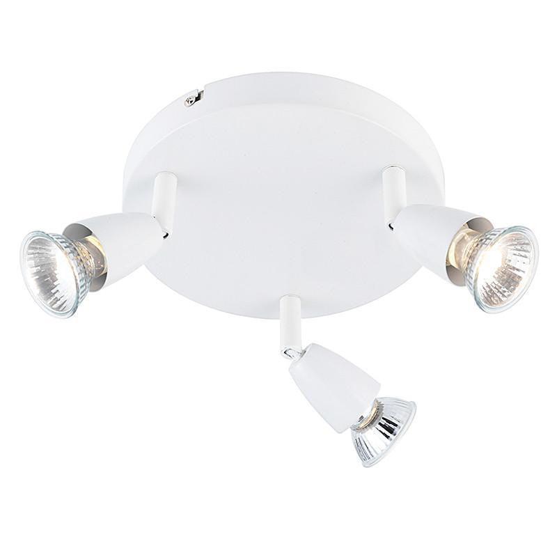 amalfi gloss white finish 3 light spotlightby saxby lighting