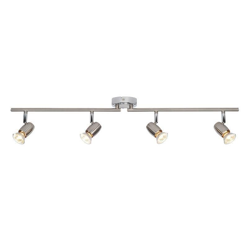 palermo brushed chrome and chrome plate finish 4 light spotlightby saxby lighting