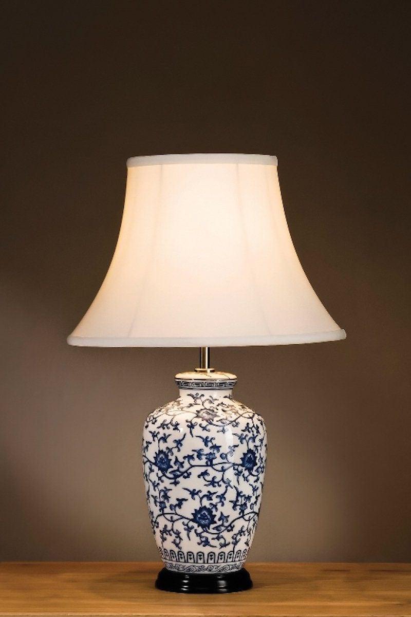 Elstead Blue Ginger Jar Ceramic Table Lamp room shot