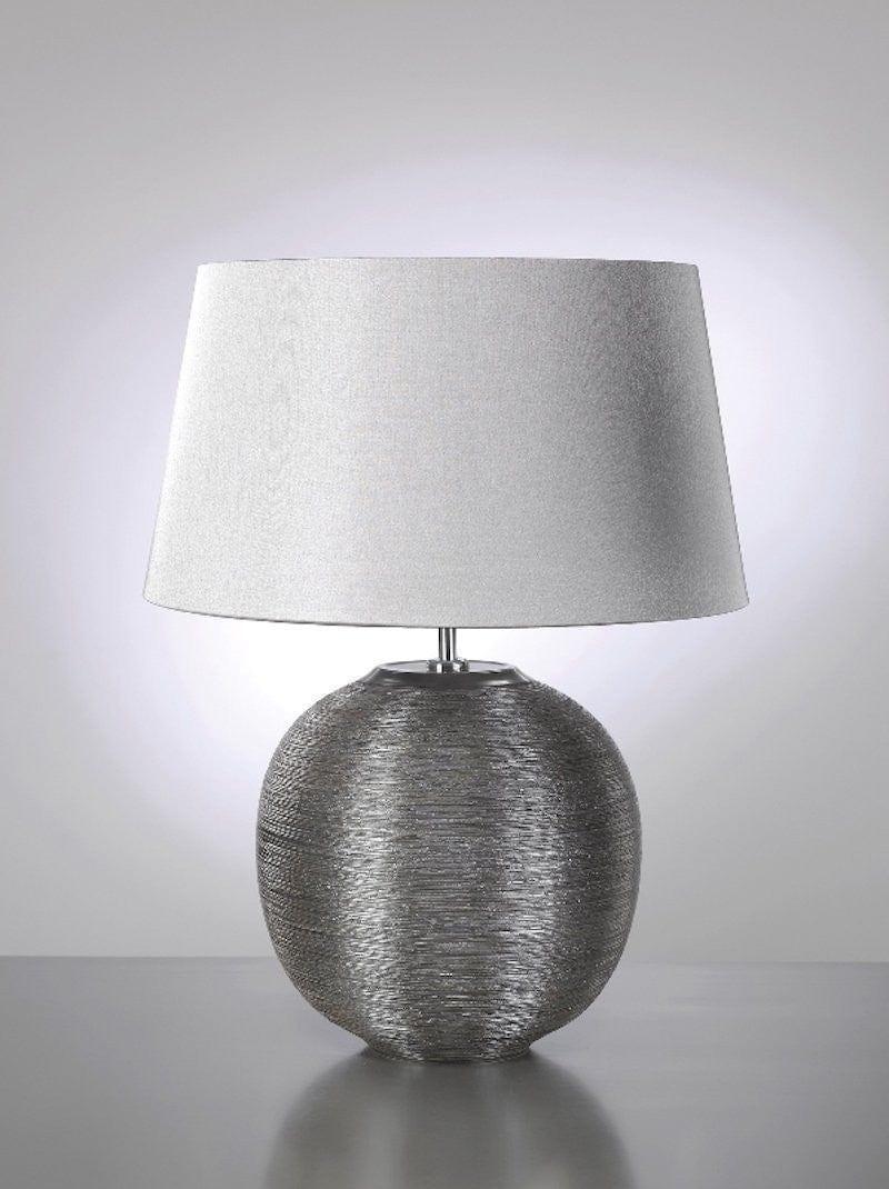 Traditional Table Lamps - Elstead Caesar Silver Table Lamp LUI/CAESAR SIL & LUI/LS1019 1