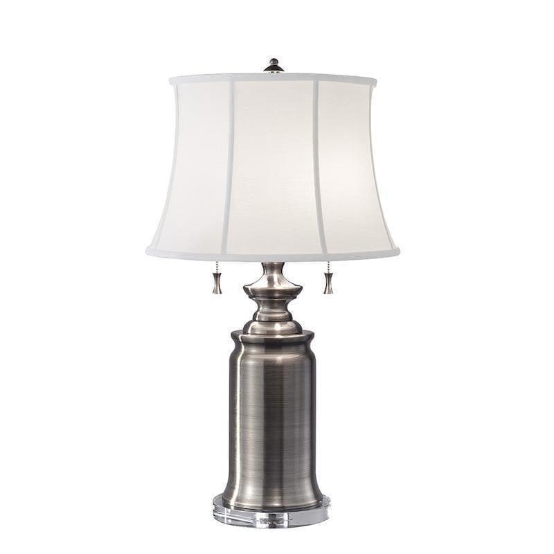 Buy Feiss Stateroom Switched Nickel Table Lamp With White Shade