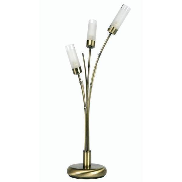 Oslo 3 Light Antique Brass Table Lamp 1