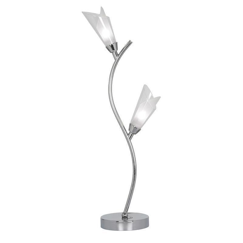 Oaks Sare 2 Light Chrome Table Lamp 1