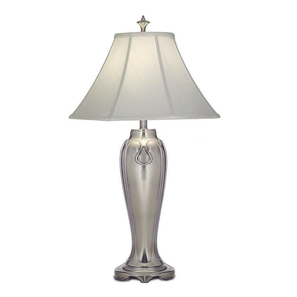 Stiffel Charleston Zinc Table Lamp With Off-White Shade 1