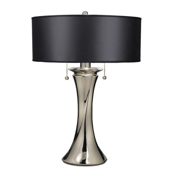 Stiffel Manhattan Zinc Switched Table Lamp With Black Shade 1