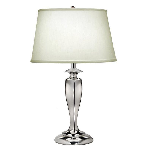 Stiffel Stuyvesant Zinc Table Lamp With Pearl Shade 1