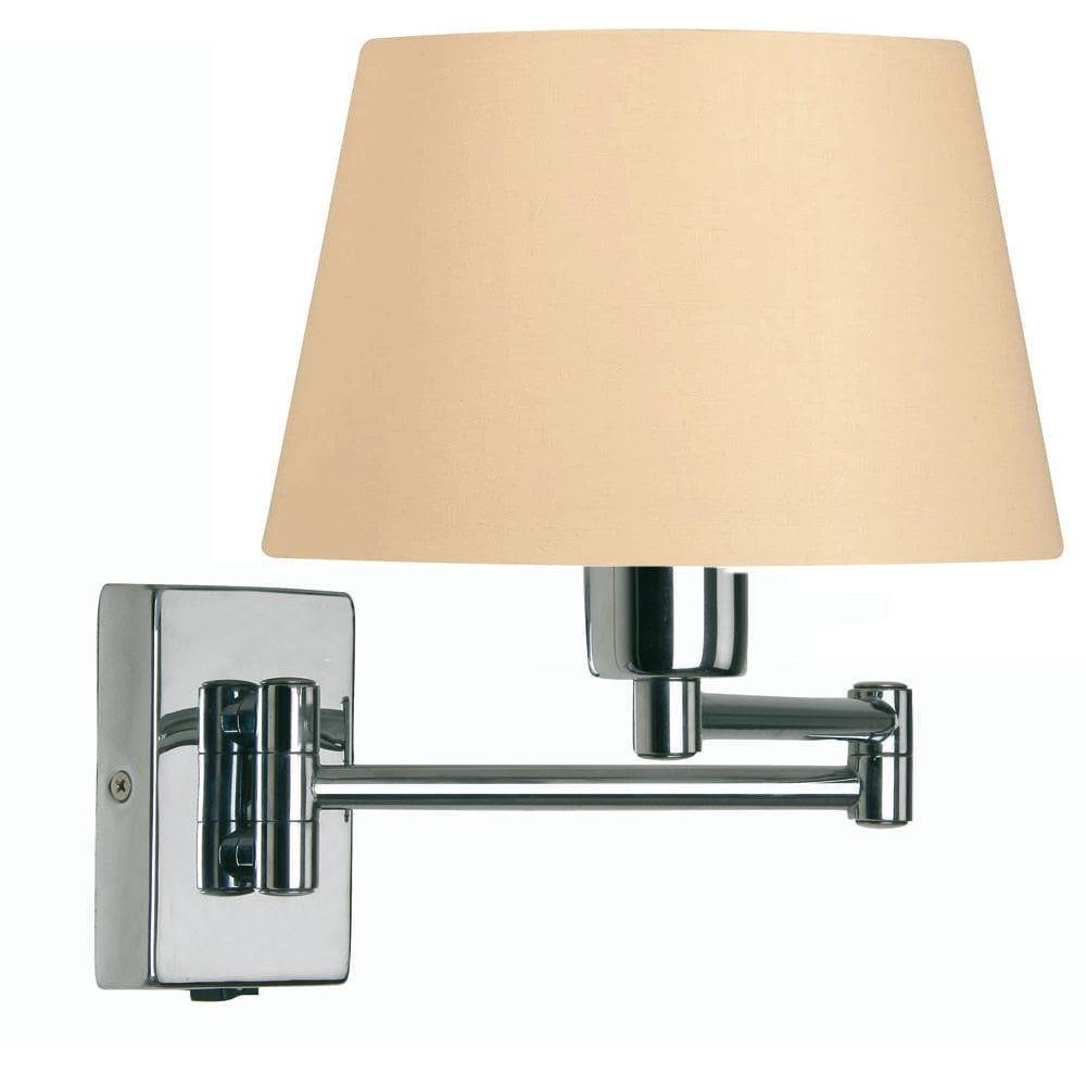 armada chrome finish double swing arm wall light Bedroom Lighting Close up