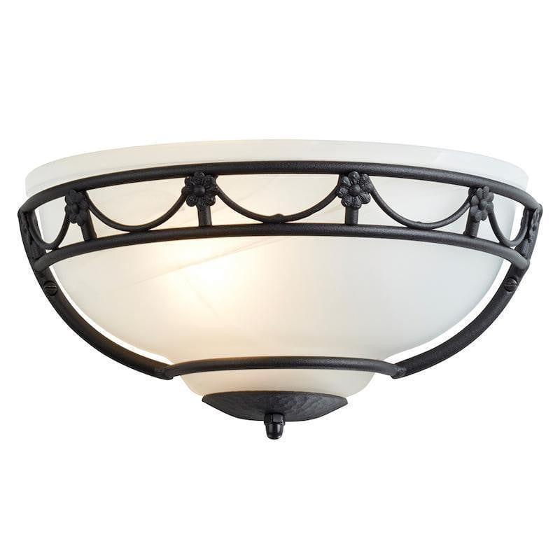 Traditional Wall Lights - Elstead Carisbrooke Wall Uplighter Light CB/WU BLACK