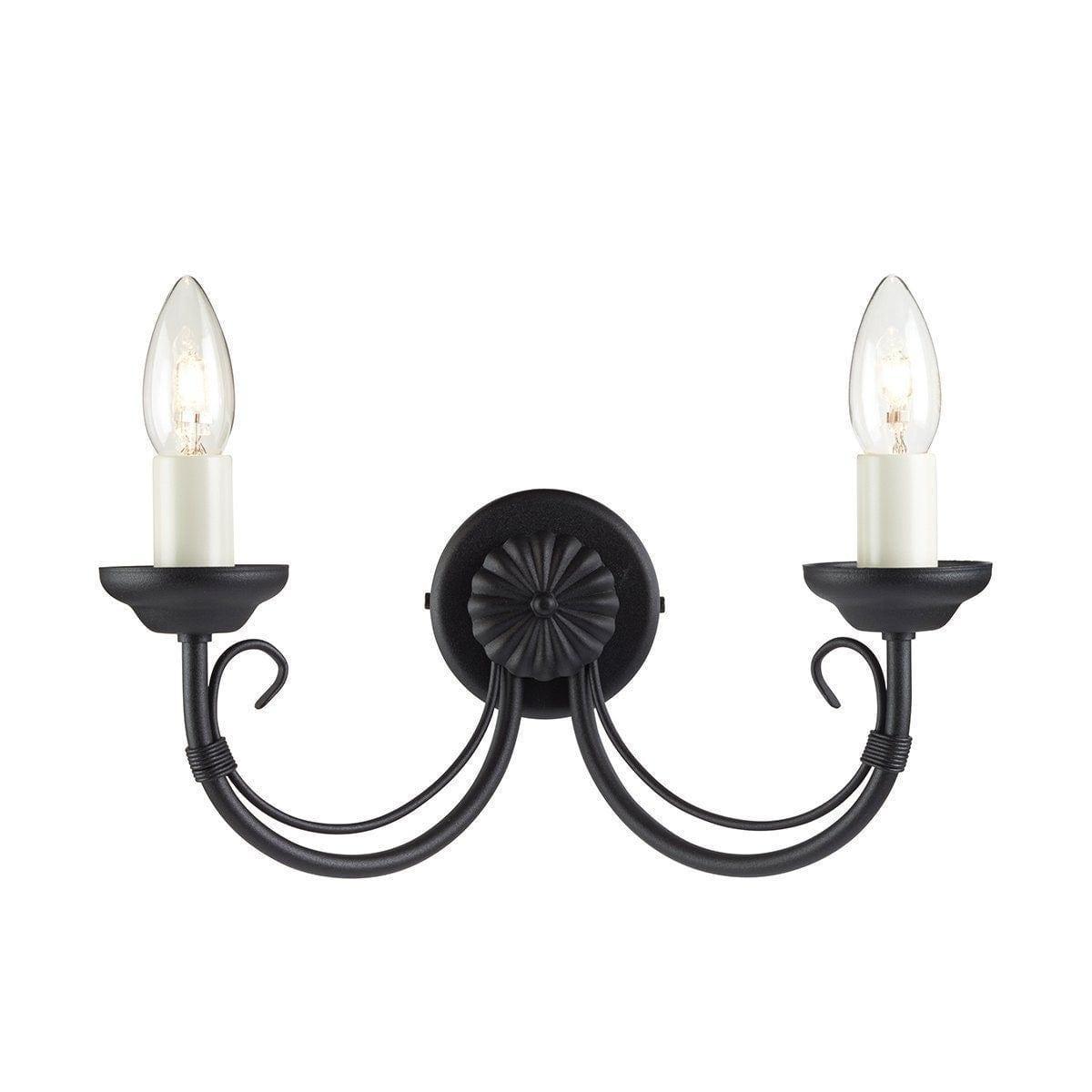 Traditional Wall Lights - Elstead Chartwell 2lt Wall Light CH2 BLACK