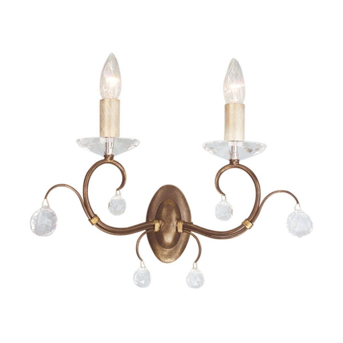 Traditional Wall Lights - Elstead Lunetta Bronze 2It Wall Light LUN2 BRONZE 1