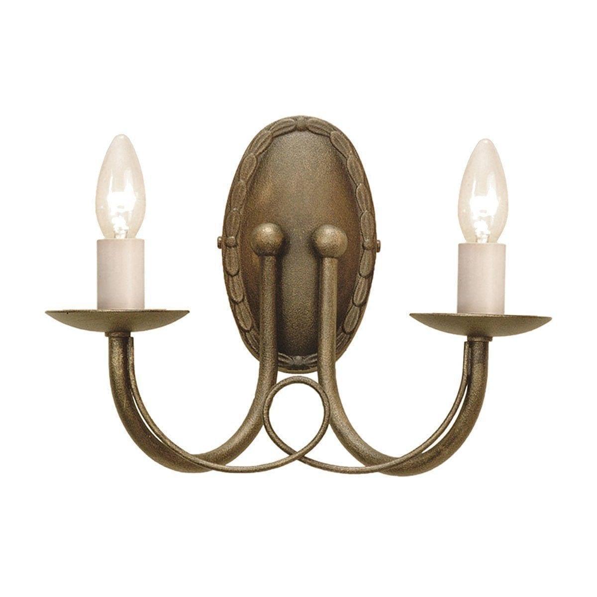 Traditional Wall Lights - Elstead Minister Black/Gold 2lt Wall Light MN2 BLK/GOLD